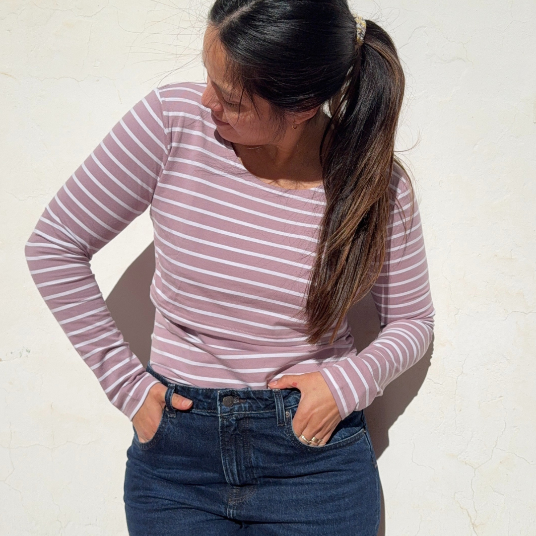 Long sleeve nursing t-shirt - Amelia Rosa 