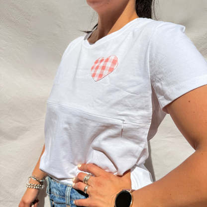 Camiseta lactancia materna Emma - Blanca